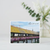 Blumenbrücke Lucerne Postkarte (Stehend Vorderseite)