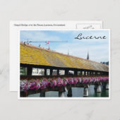 Blumenbrücke Lucerne Postkarte (Vorne/Hinten)