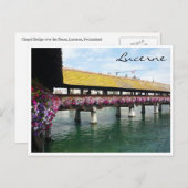 Blumenbrücke Luzerne Postkarte (Vorne/Hinten)