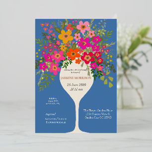 Blumenbrunch Brautparty Folieneinladung