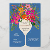 Blumenbrunch Brautparty Folieneinladung (Vorderseite)