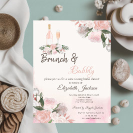 Blumenbrunch & Bubbly Brautparty Einladung