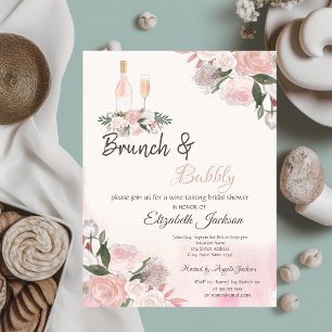 Blumenbrunch & Bubbly Brautparty Einladung
