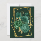 Blumenbrunch & Bubbly mit geometrischen Formen Einladung (Rückseite)