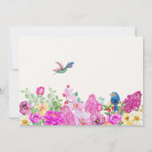 Blumenbrunch Foto Geburtstag Einladung (Rückseite)