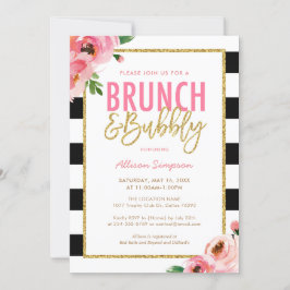 Blumenbrunch und Brautdusche Einladung