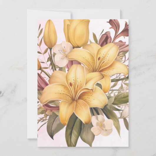 Blumenbrunch und Brautparty Dankeskarte (Rückseite)