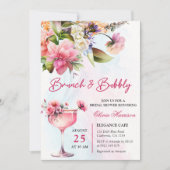 Blumenbrunch und Brautparty Einladung (Vorderseite)