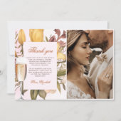 Blumenbrunch und Brautparty-Foto Dankeskarte (Vorderseite)