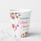 Blumenbrunch und Brautparty Pappbecher (Vorderseite)