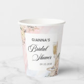 Blumenbrunch und Brautparty Pappbecher (Vorderseite)