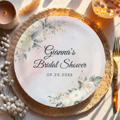 Blumenbrunch und Brautparty Pappteller