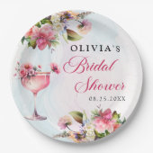 Blumenbrunch und Brautparty Pappteller (Vorderseite)