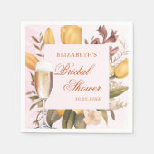 Blumenbrunch und Brautparty Serviette (Vorderseite)