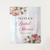 Blumenbrunch und Brautparty Wandteppich (Vorderseite)