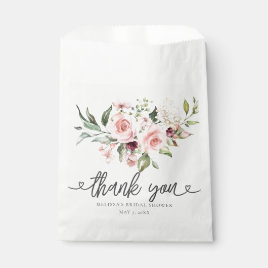 Blumenbrunch und Bubbly Brautparty Geschenktütchen (Vorderseite)