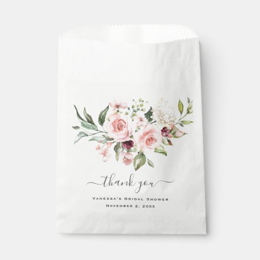 Blumenbrunch und Bubbly Brautparty Geschenktütchen (Vorderseite)