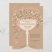 Blumenbrunch und Bubbly Champagne Brautparty Einladung (Vorne/Hinten)