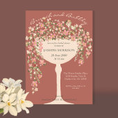 Blumenbrunch und Bubbly Champagne Brautparty Einladung