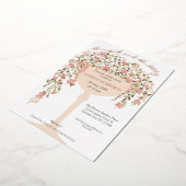 Blumenbrunch und Bubbly Champagne Brautparty Folieneinladung (Gedreht)