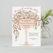 Blumenbrunch und Bubbly Champagne Brautparty Folieneinladung (Stehend vorne)