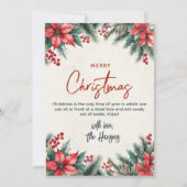 Blumenbrunches und Pinienbrunches Frohe Weihnachte Feiertagskarte (Vorderseite)