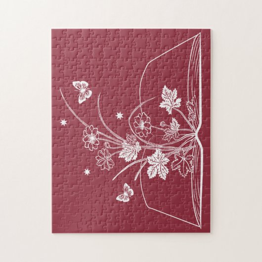 Blumenbuch Ästhetische Blume Puzzle (Vertikal)