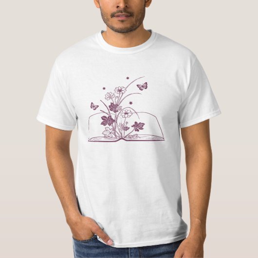 Blumenbuch Ästhetische Blume T-Shirt (Vorderseite)