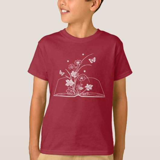 Blumenbuch Ästhetische Blume T-Shirt (Vorderseite)