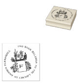 Blumenbuch-Individuelle Name-Erstbibliothek Gummistempel (Stempel)