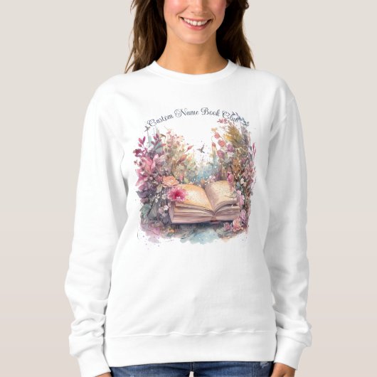 Blumenbuch Lover, Custom Book Club Sweatshirt (Vorderseite)