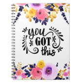 Blumenbuch "You Got This" Notizblock (Vorderseite)