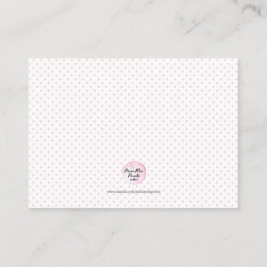 Blumenbuchanfrage | Babyduschkarte Begleitkarte (Rückseite)