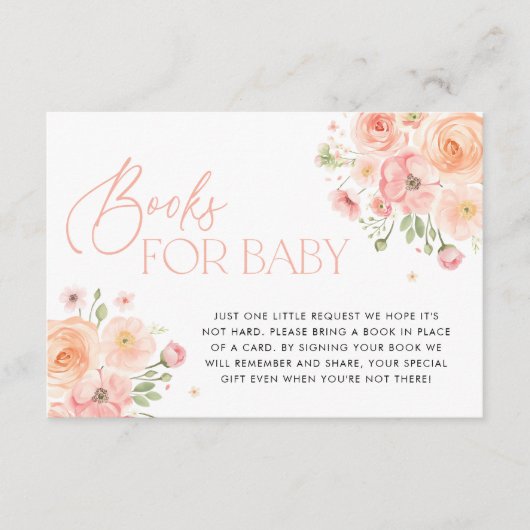 Blumenbücher für Baby Shower Karte (Vorderseite)