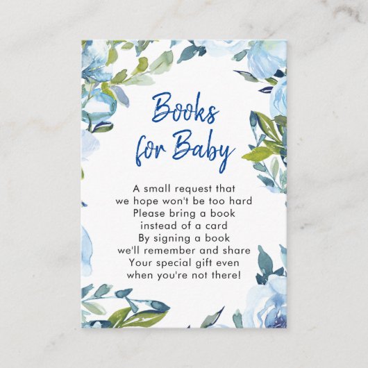 Blumenbücher für Babyanfragen Begleitkarte (Vorderseite)