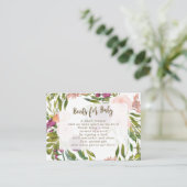 Blumenbücher für Babyausweise im Grünen Begleitkarte (Stehend Vorderseite)