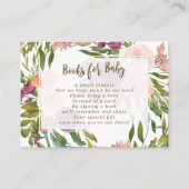 Blumenbücher für Babyausweise im Grünen Begleitkarte (Vorderseite)