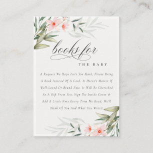 Blumenbücher für Babydusche Begleitkarte