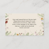 Blumenbücher für Babydusche Brunch-Umschließkarte Visitenkarte (Rückseite)