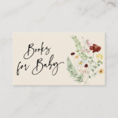 Blumenbücher für Babydusche Brunch-Umschließkarte Visitenkarte (Vorderseite)