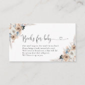 Blumenbücher für Babykarten von Elfenbein und Blue Begleitkarte (Vorderseite)