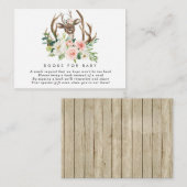 Blumenbücher in Rosa für Babybuchwünsche Begleitkarte