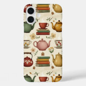 Blumenbücher und Tee Case-Mate iPhone Hülle (Rückseite)