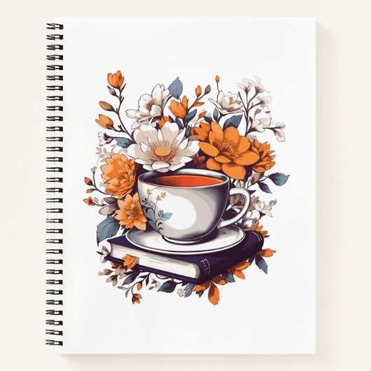 Blumenbücher und Tee - Liebhaber des Blumenbuchs Notizblock (Vorderseite)