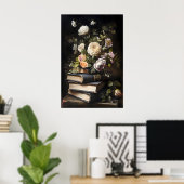 Blumenbücher Vintage Poster, Dark Academia Poster (Heimbüro)