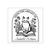 Blumenbuchkatze, benutzerdefiniertes Buchzeichen Gummistempel (Prägung)