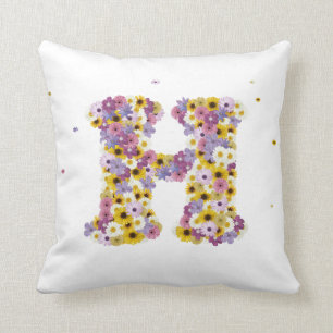 Blumenbuchstabe H Kissen