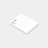 Blumenbuchstabe-Monogramm-Initiale - L - Post-it Klebezettel (angewinkelt)