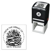 Blumenbuchstapel Aus der Bibliothek der Round-Brie Permastempel (Beispiel)