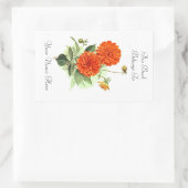 BlumenBuchzeichen Rechteckiger Aufkleber (Tasche)